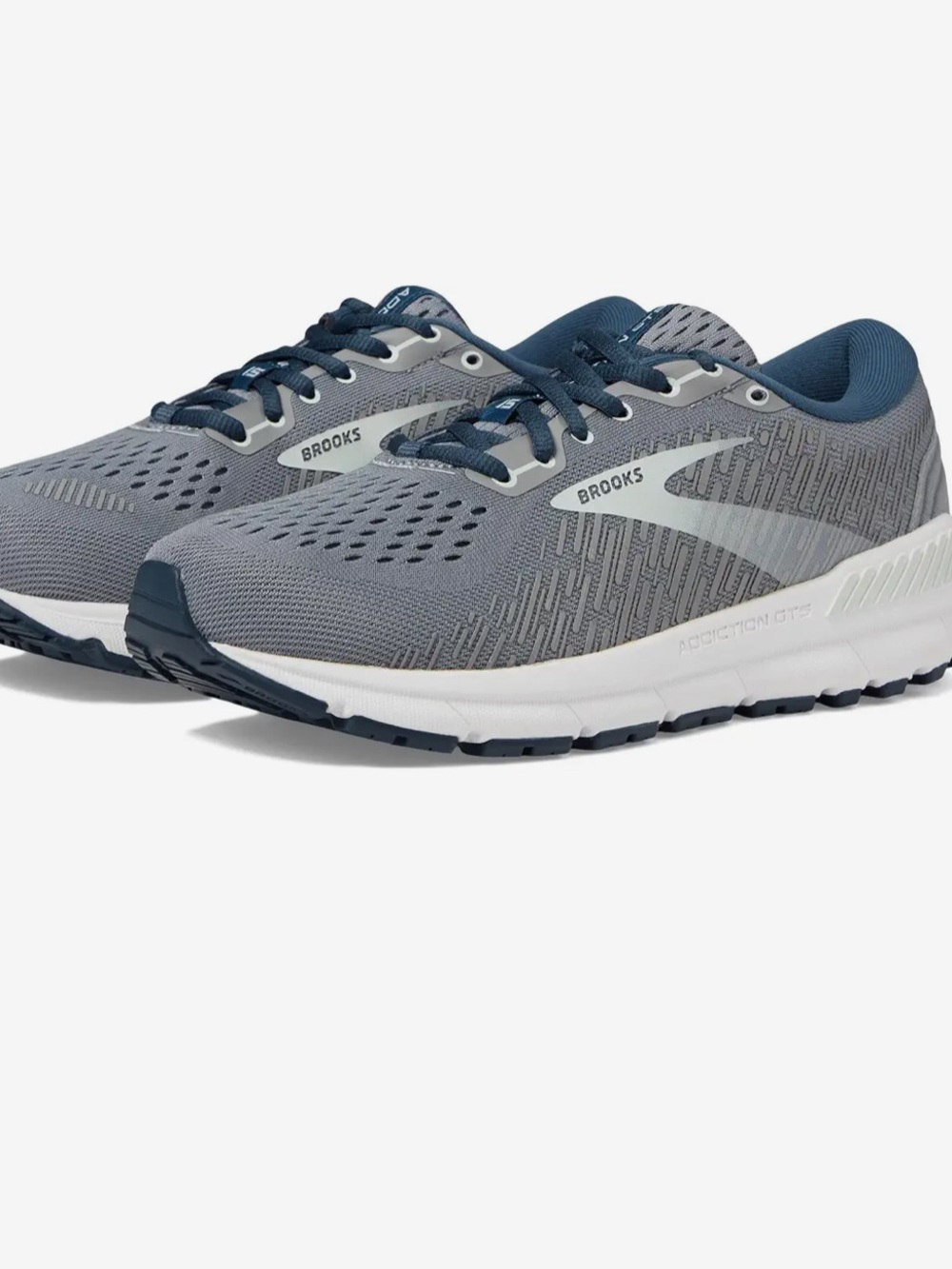 Brooks Sneakers Addiction GTS 15 Women 8.5 Grey Blue Comfort Outdoor Workout